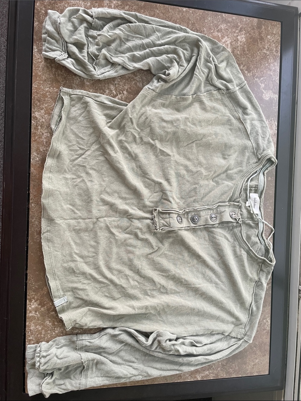 Bohme Women’s Sage Green Long Sleeve Top Size Small